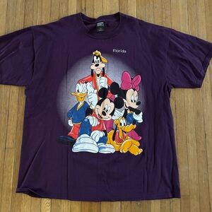 🔥 Vintage 90’s Florida Disney Character Purple T-Shirt Large Sherrys Best  tag 🔥
